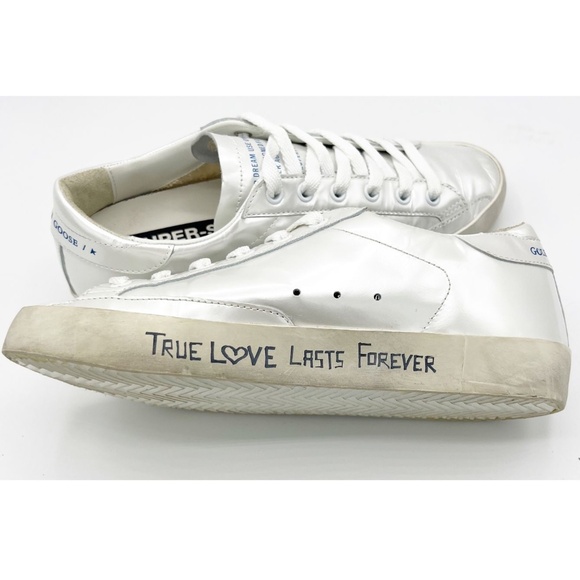 Golden Goose Super Star Pearlized Leather Upper with Embroidery SIZE 37 - Picture 3 of 10